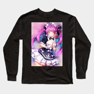 Minato Aqua Anime Watercolor Long Sleeve T-Shirt